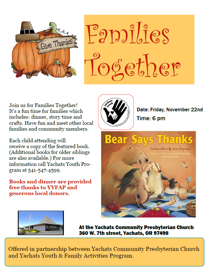 November Families Together, Friday 22 2019 6pm